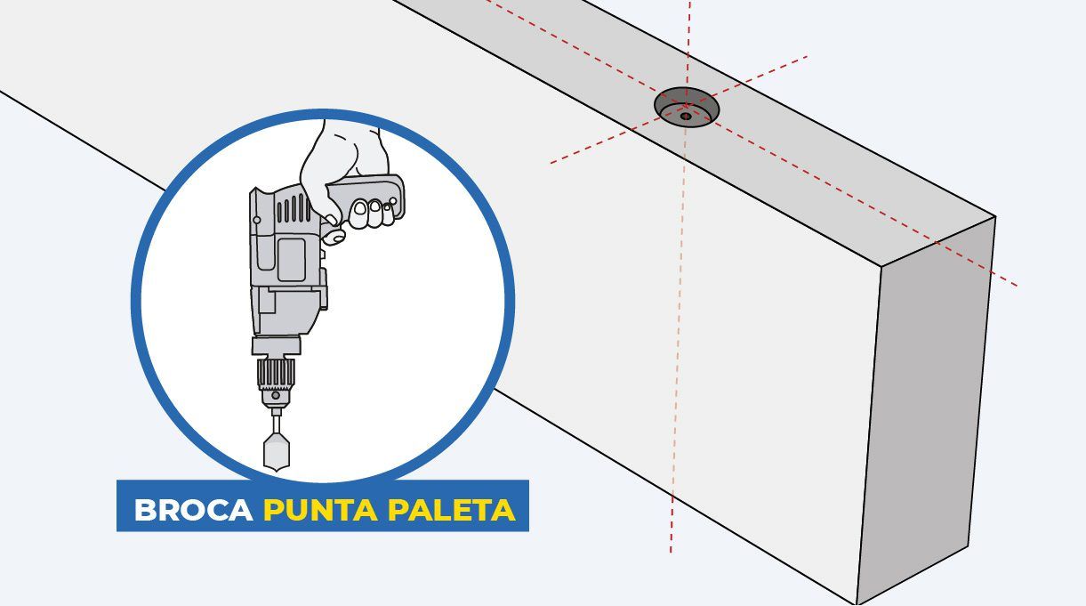 Broca punta paleta