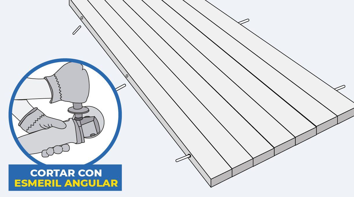 Cortar fierros con esmeril angular