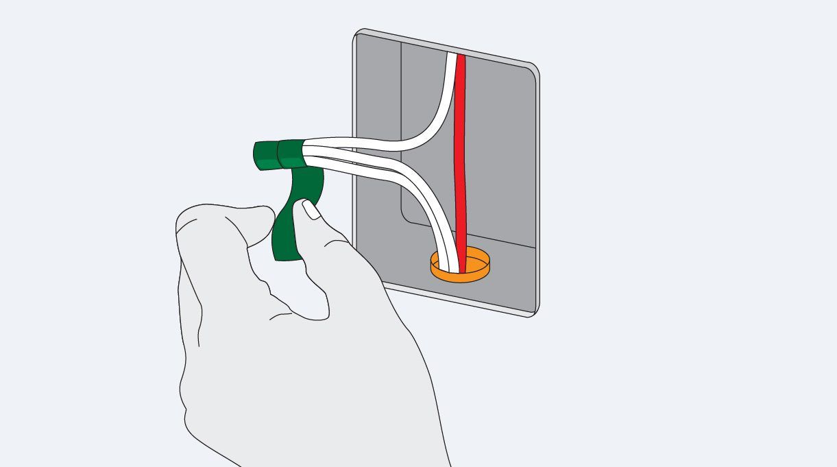 Conectar el cable en la caja de distribución