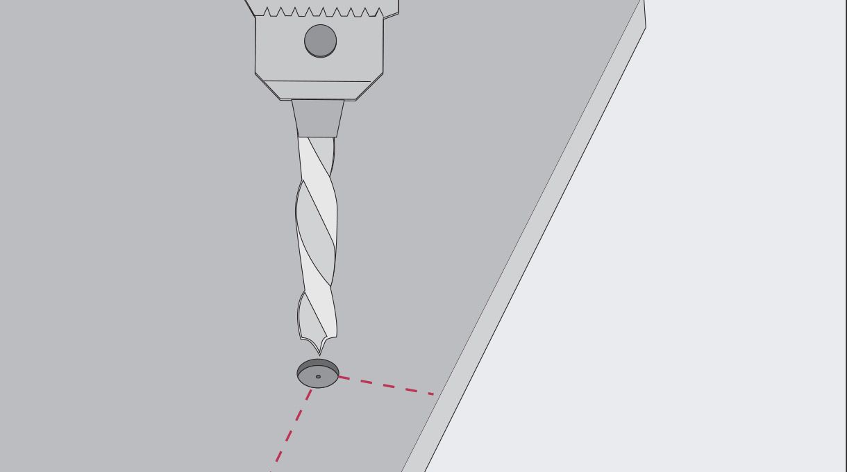 broca de 13 mm hacer la perforación para la cabeza de los pernos