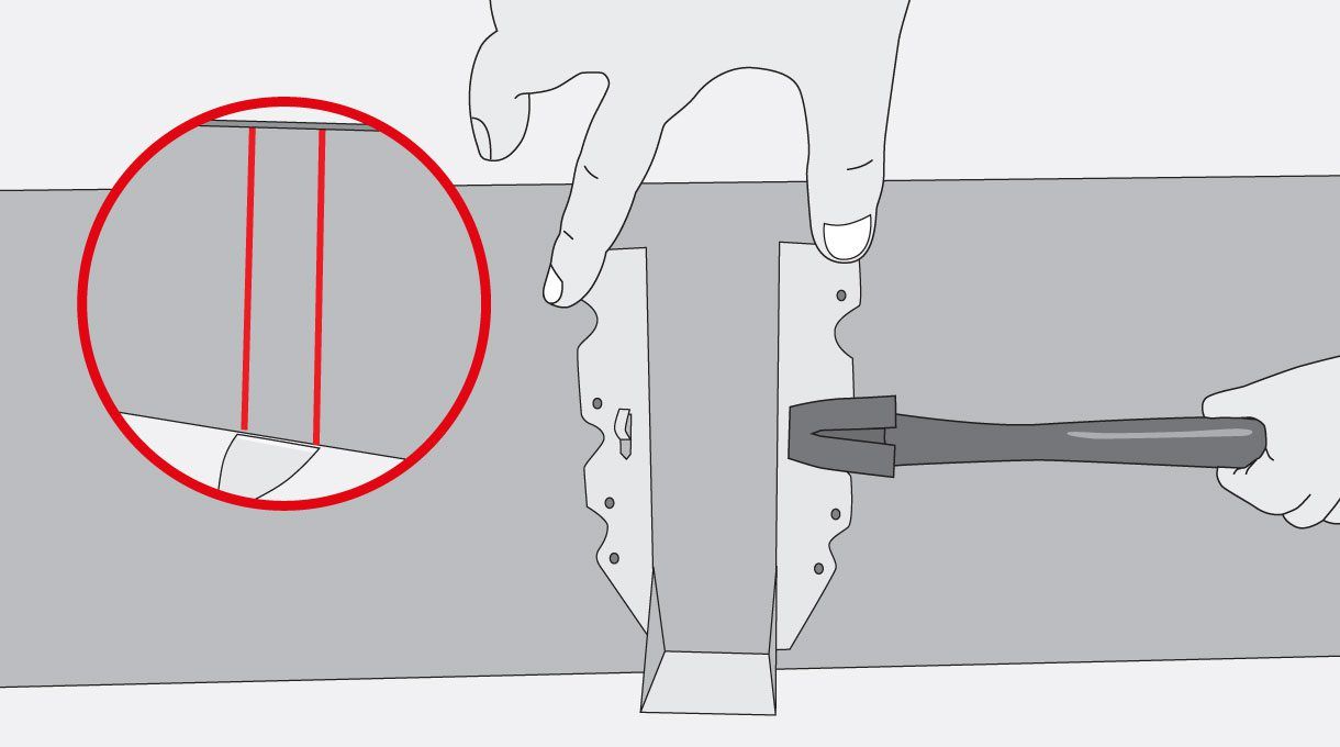 Martilla las uñas rápidas del asiento de la viga