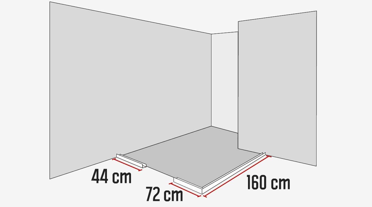 3 perfiles U de 160, 72 y 40 cm