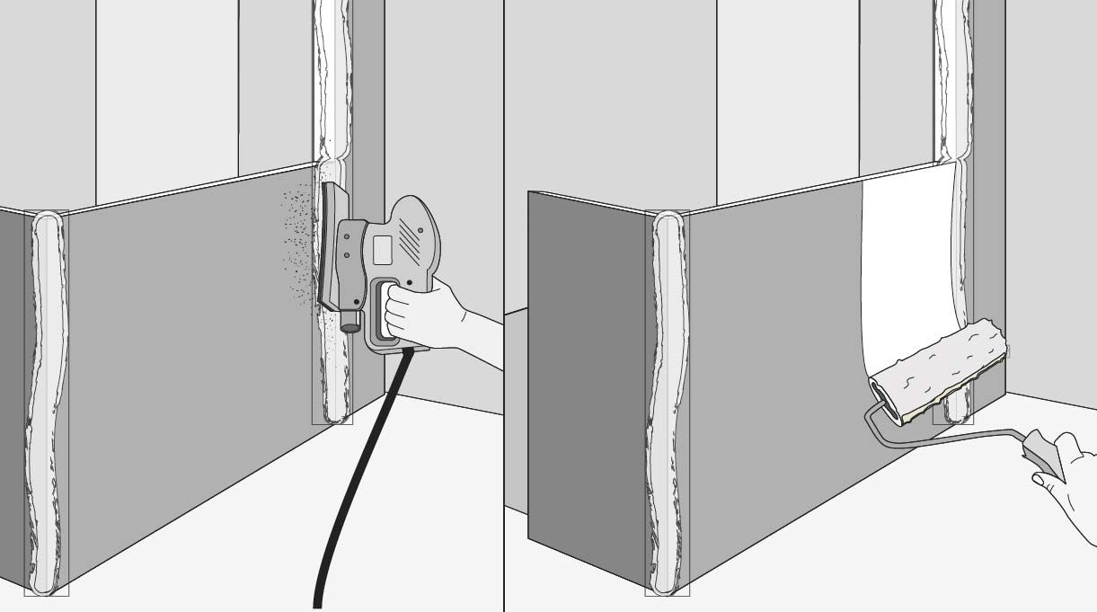 Una vez seco lija para borrar las imperfecciones y luego pinta con esmalte al agua