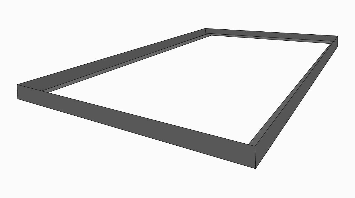 Con dos perfiles ángulo de 50 cm y dos más de 120 cm armar el marco para las puertas del quincho. Las esquinas se cortan en 45° y se unen entre sí con soldadura.