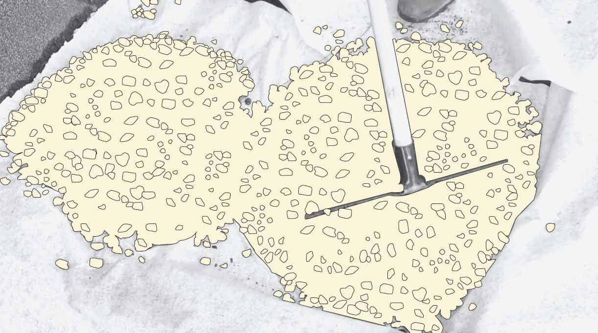 como impermeabilizar un muro - poner gravilla en el geotextil