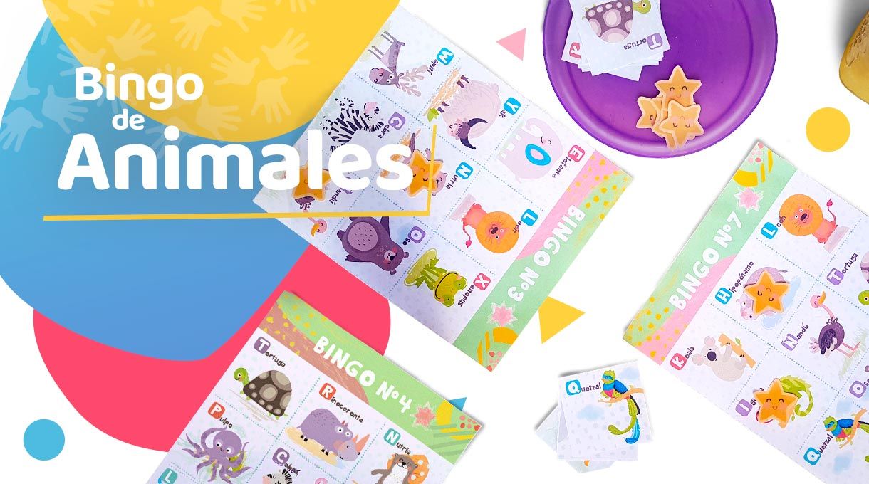 <strong> Juego de </strong> bingo para niños: Abecedario con animales
