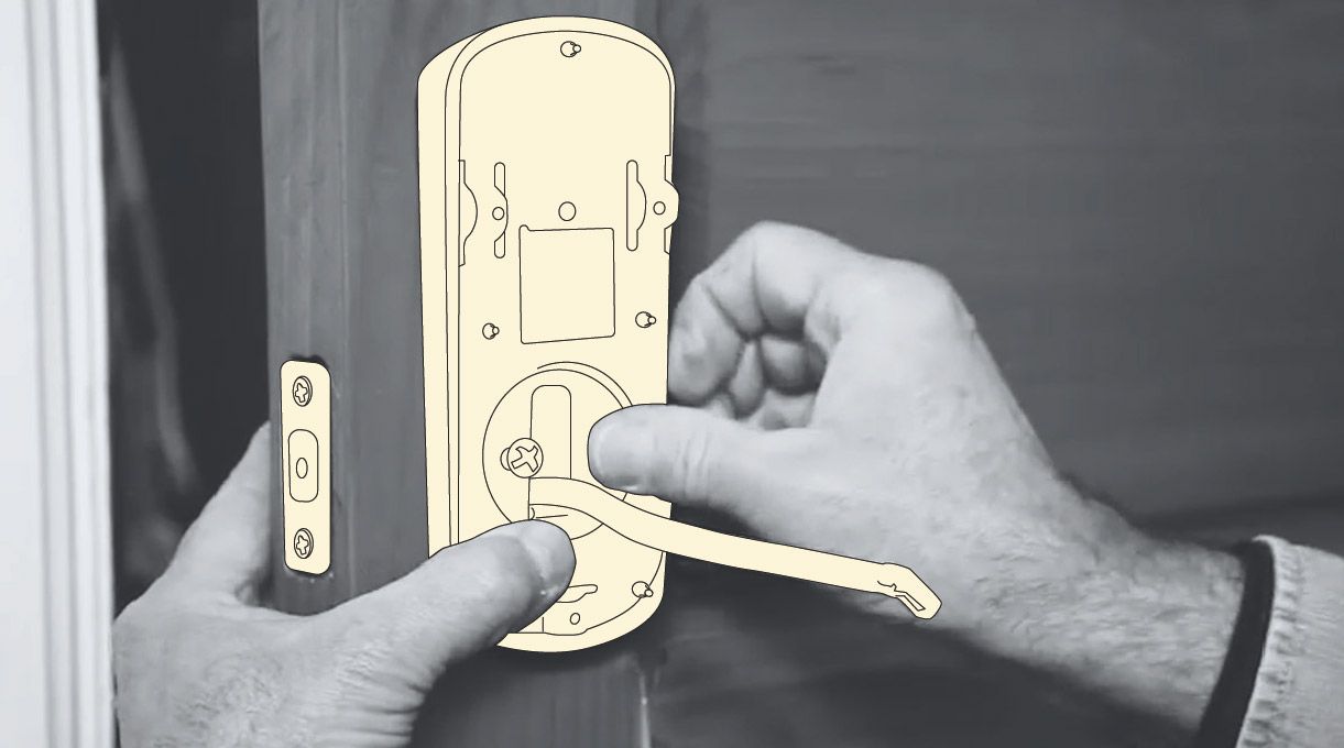 como instalar una cerradura digital - colocar la parte interior