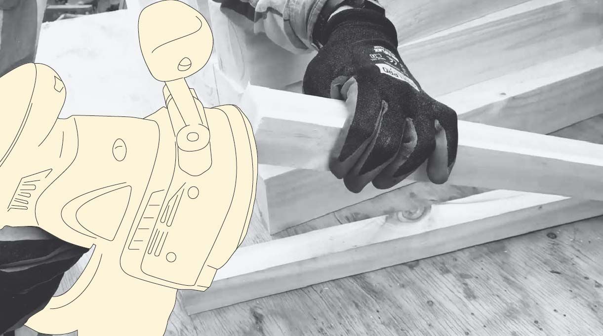 lijar la madera para el sillón