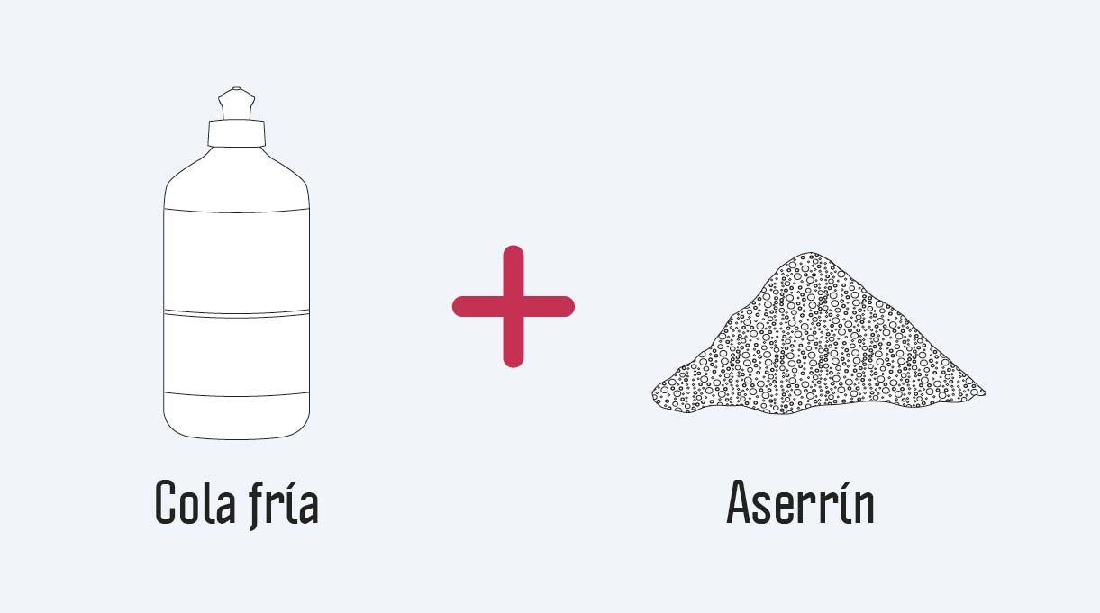 para tapar los agujeros del sillón para terraza, lo haremos con cola fría y aserrín