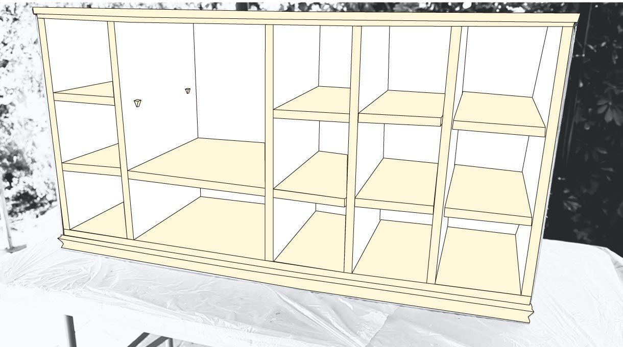 Ya vamos terminando nuestro mueble para guardar zapatos, y es el momento de colocar las repisas