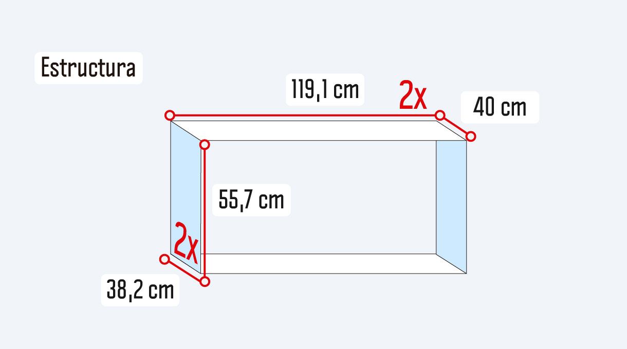 medidas de las planchas de terciado de la estructura