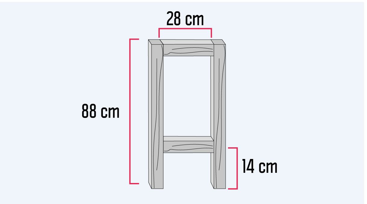 medidas para armar la base de la mesa para cama