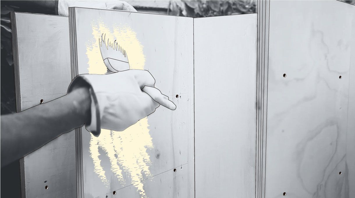 pintar la estructura interior del mueble