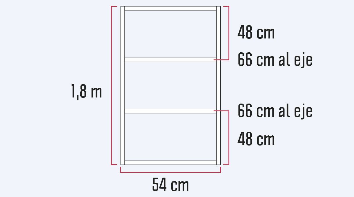 gráfica de las dimensiones del bastidor lateral