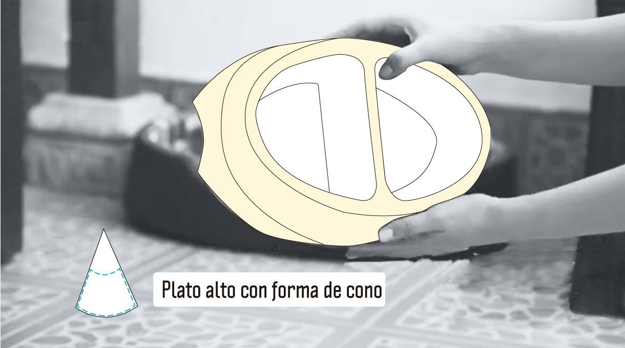 plato alto con forma de cono para alimentar a tu mascota