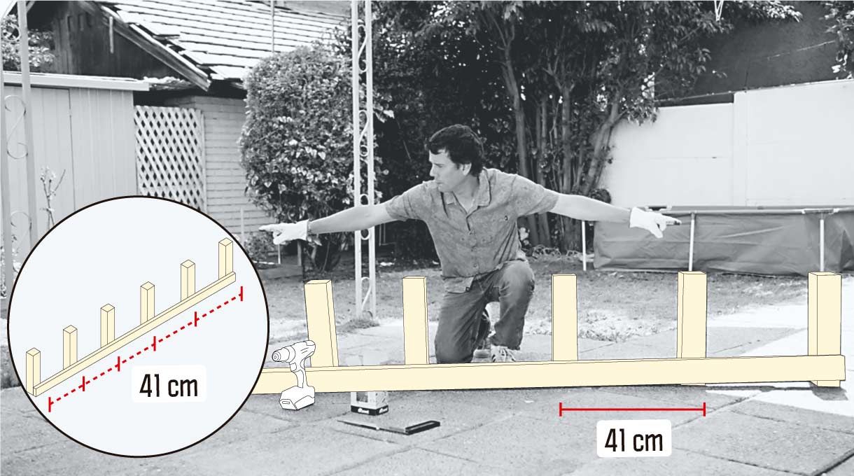 Pilares para formar la estructura vertical