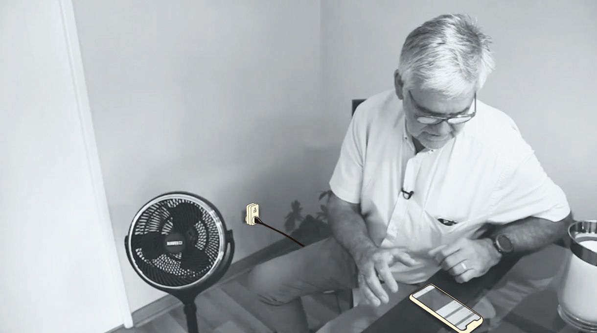 Probar en el celular que el ventilador funcione