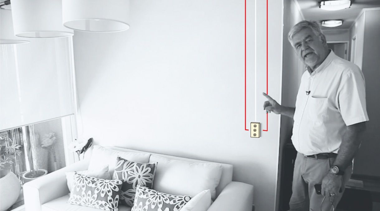 cable neutro (blanco) y fase (rojo) del interruptor smart