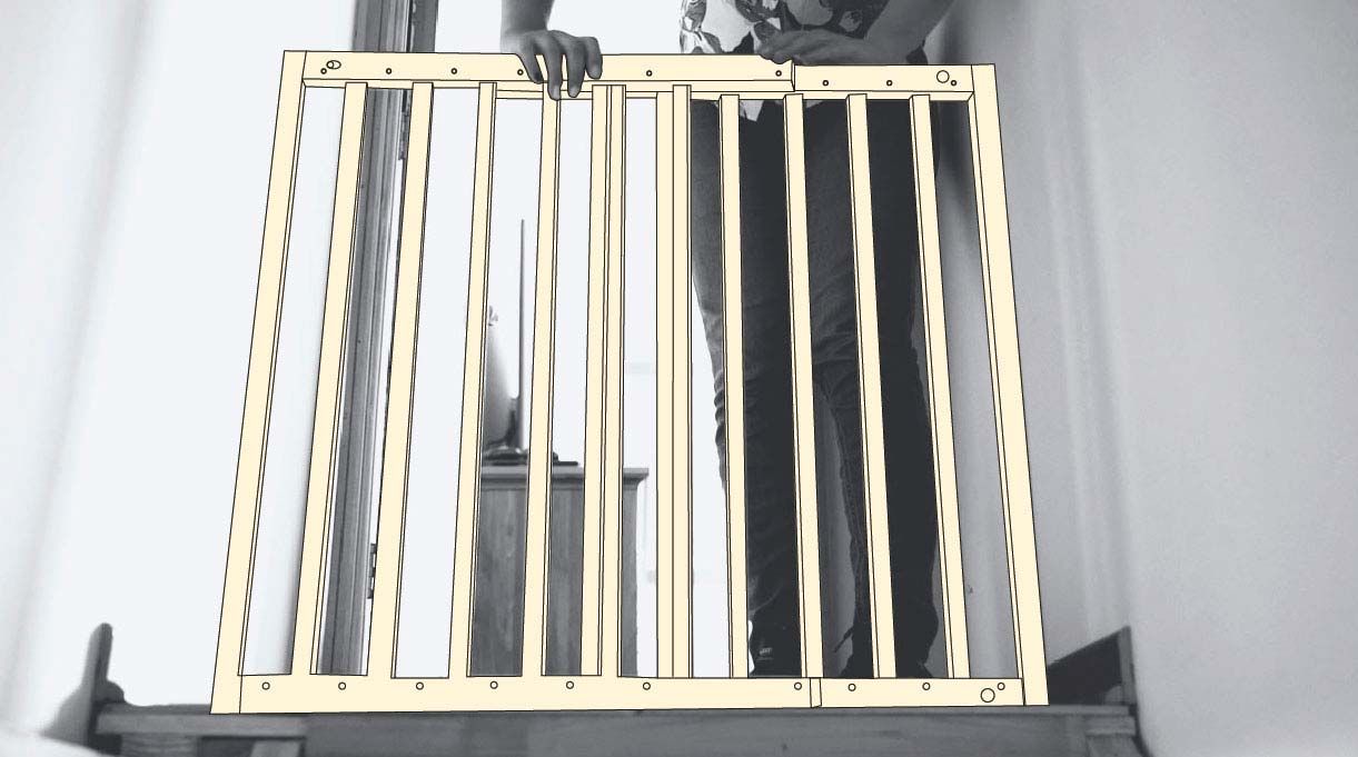 puerta de seguridad para la escalera