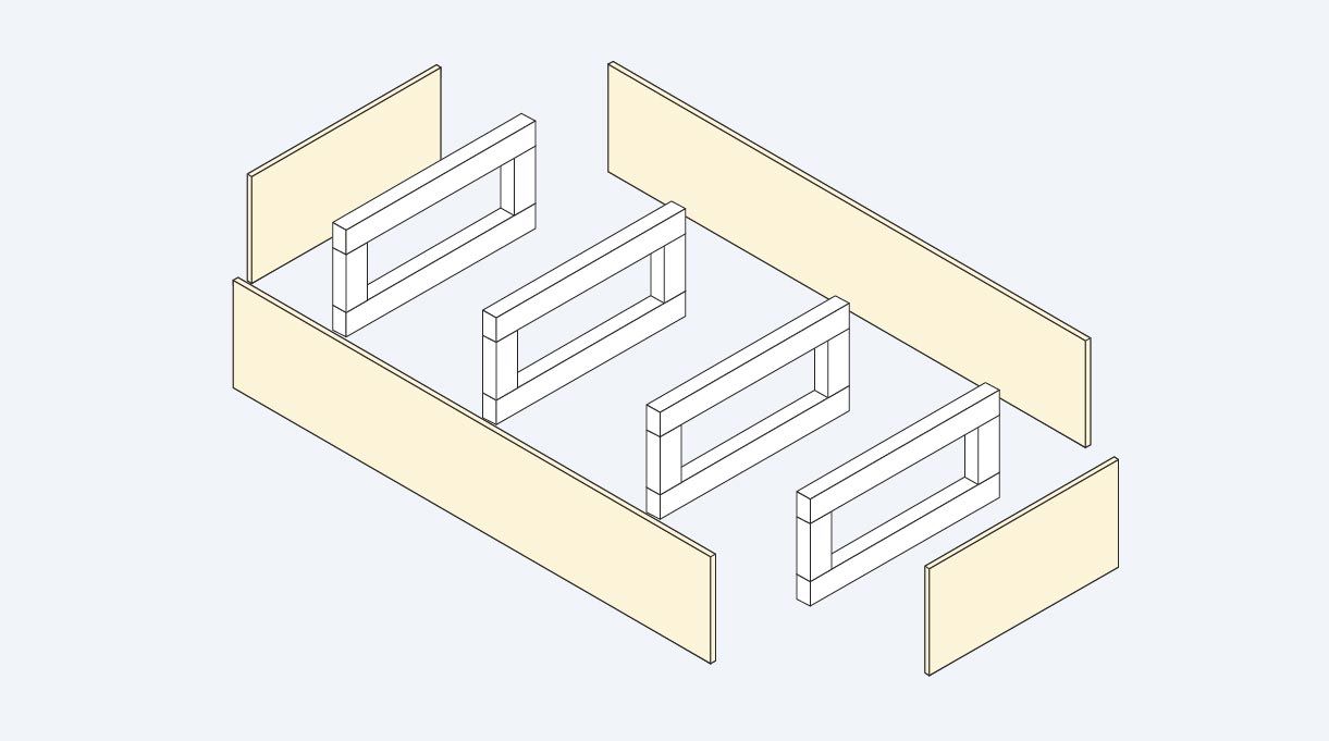 estructuras que conforman el sillón en L