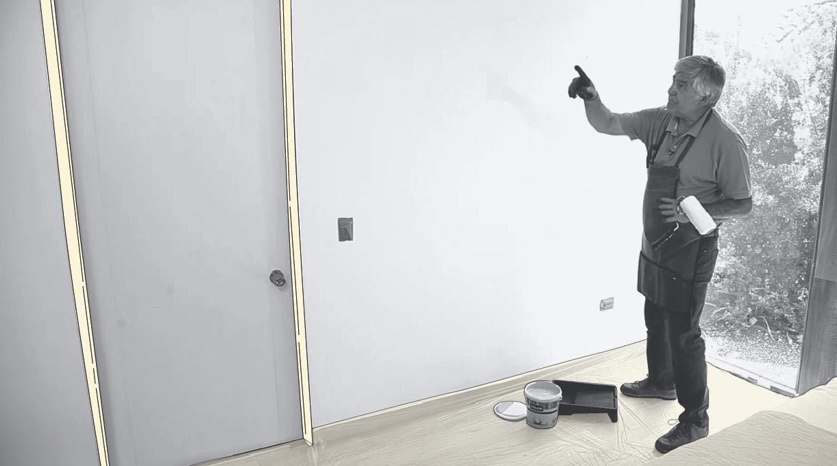 Colocar cinta para enmascarar antes de pintar