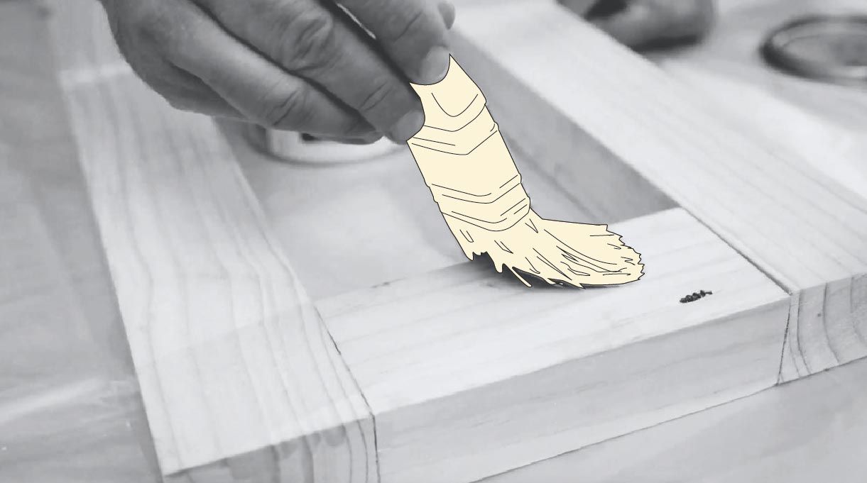 proteger y pintar la madera con brocha