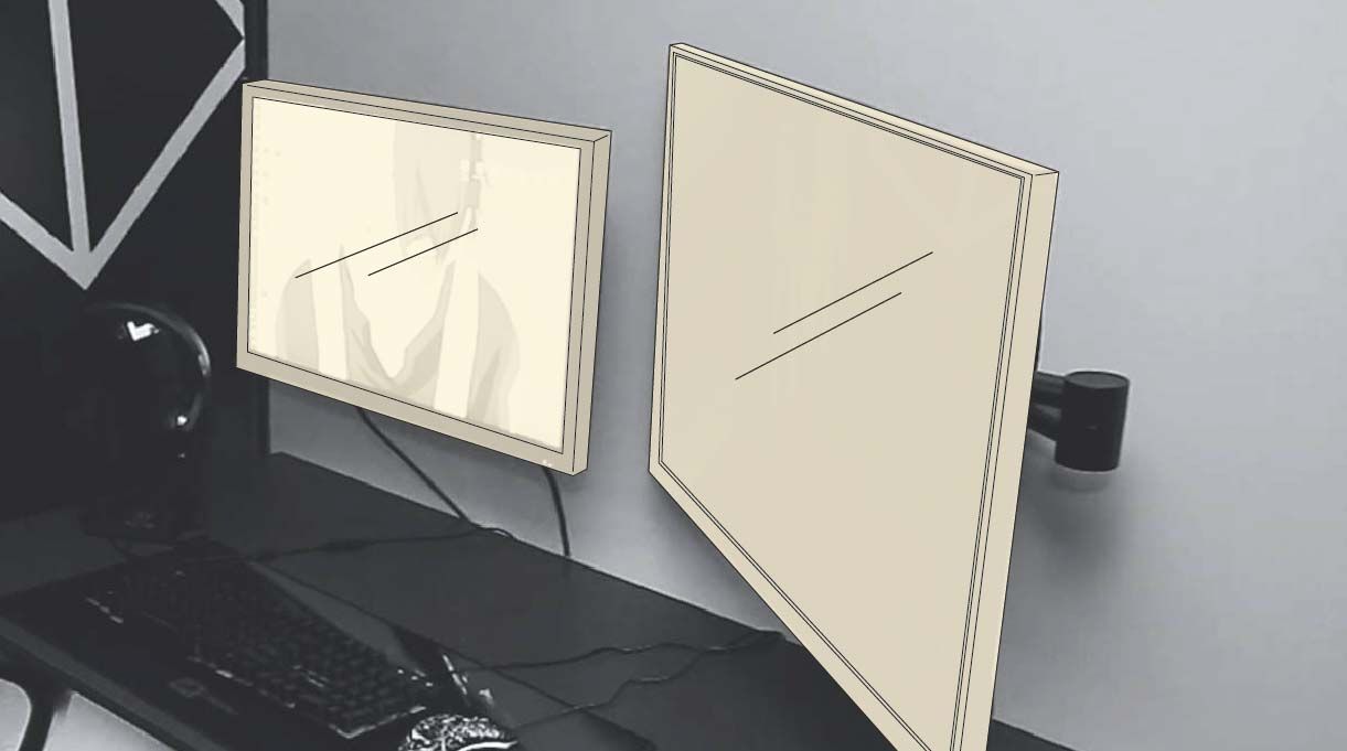 monitor y televisor del dormitorio gamer