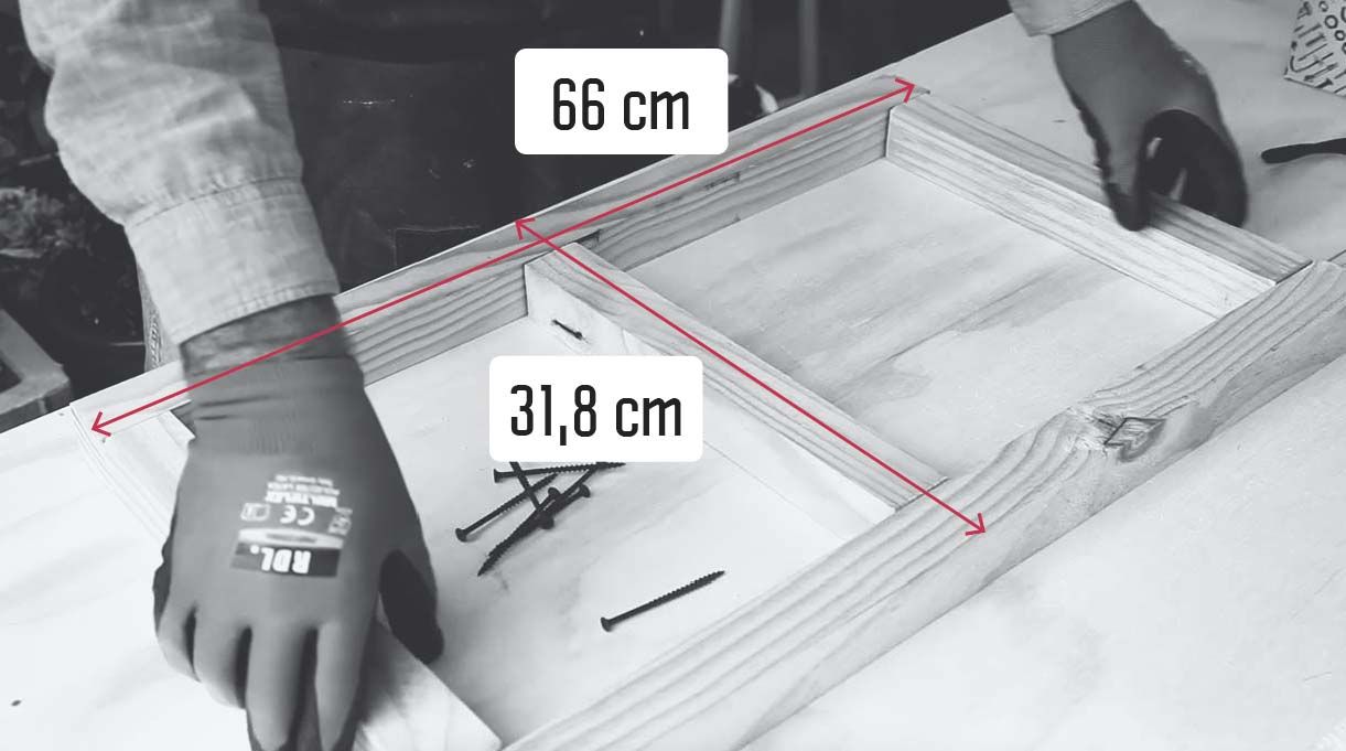Bandeja del velador hecha con madera de 66 y 31,8 cm