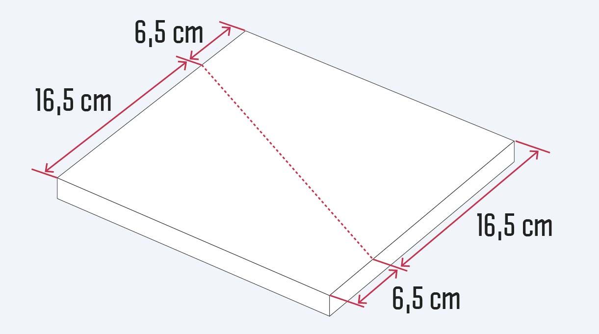 cortar el trozo de madera de 30 cm en diagonal