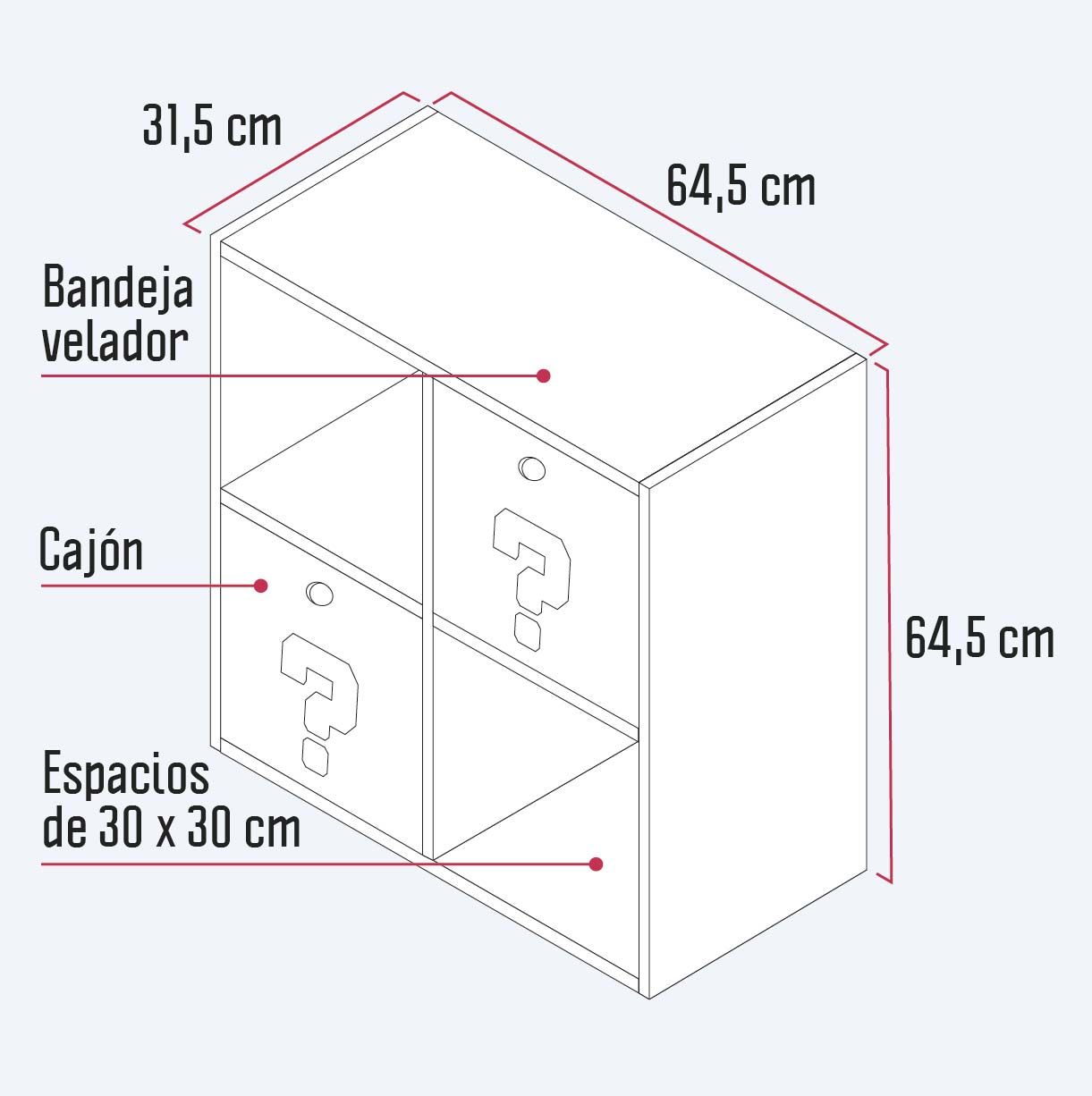 medidas del mueble organizador
