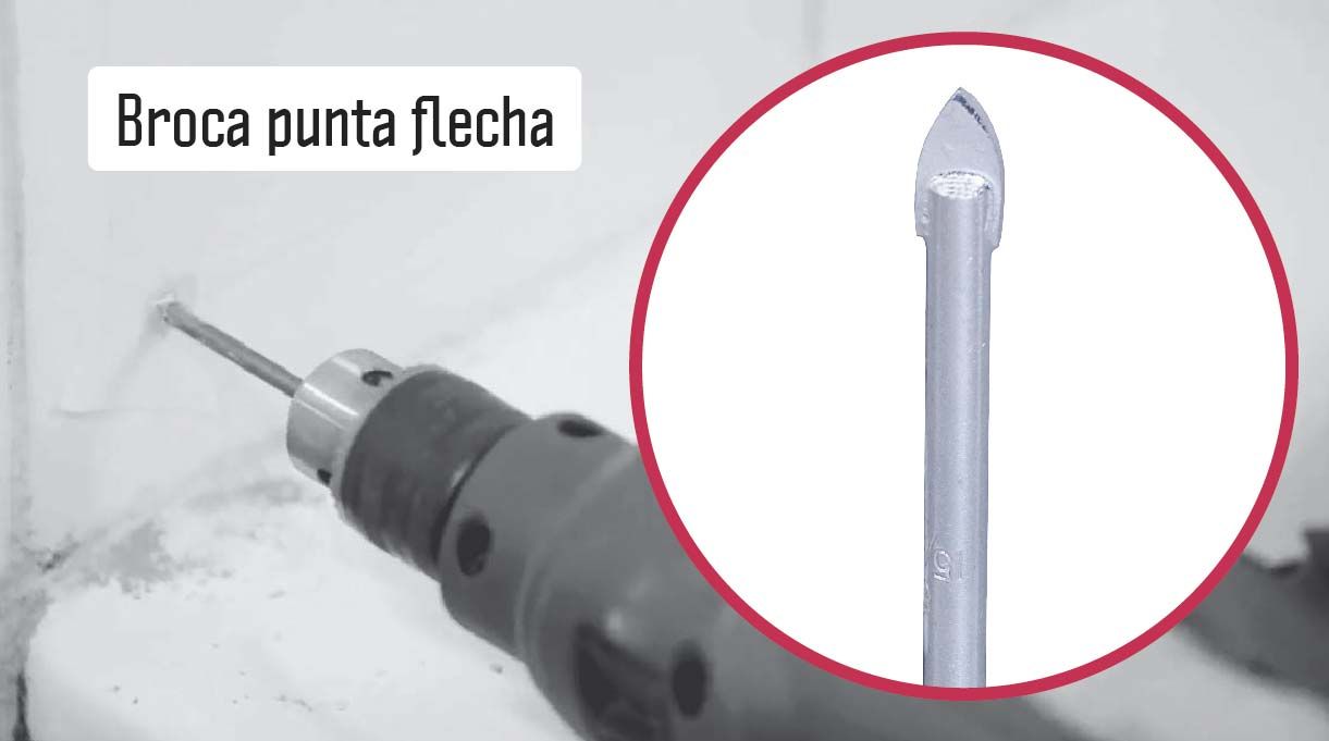 perforar la cerámica con broca punta flecha