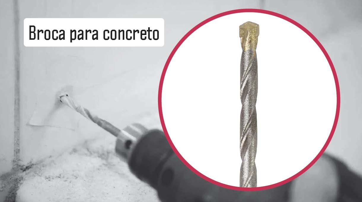 usa broca para concreto para perforar el concreto