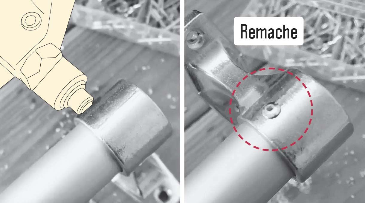 colocar un remache pop en cada agujero