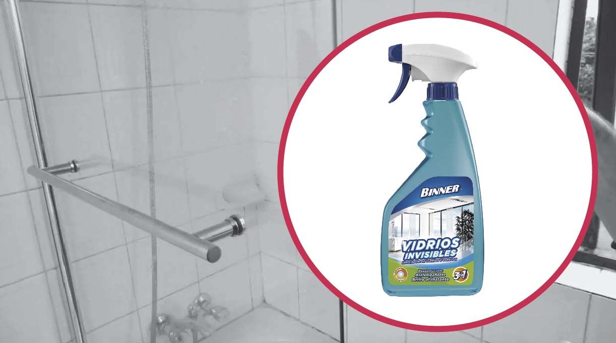 aplica producto antiempañante en el vidrio