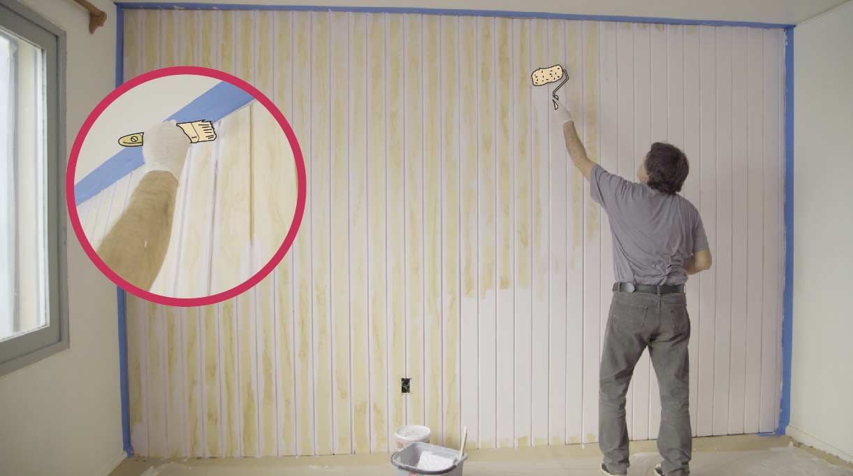 Pintar el terciado del muro