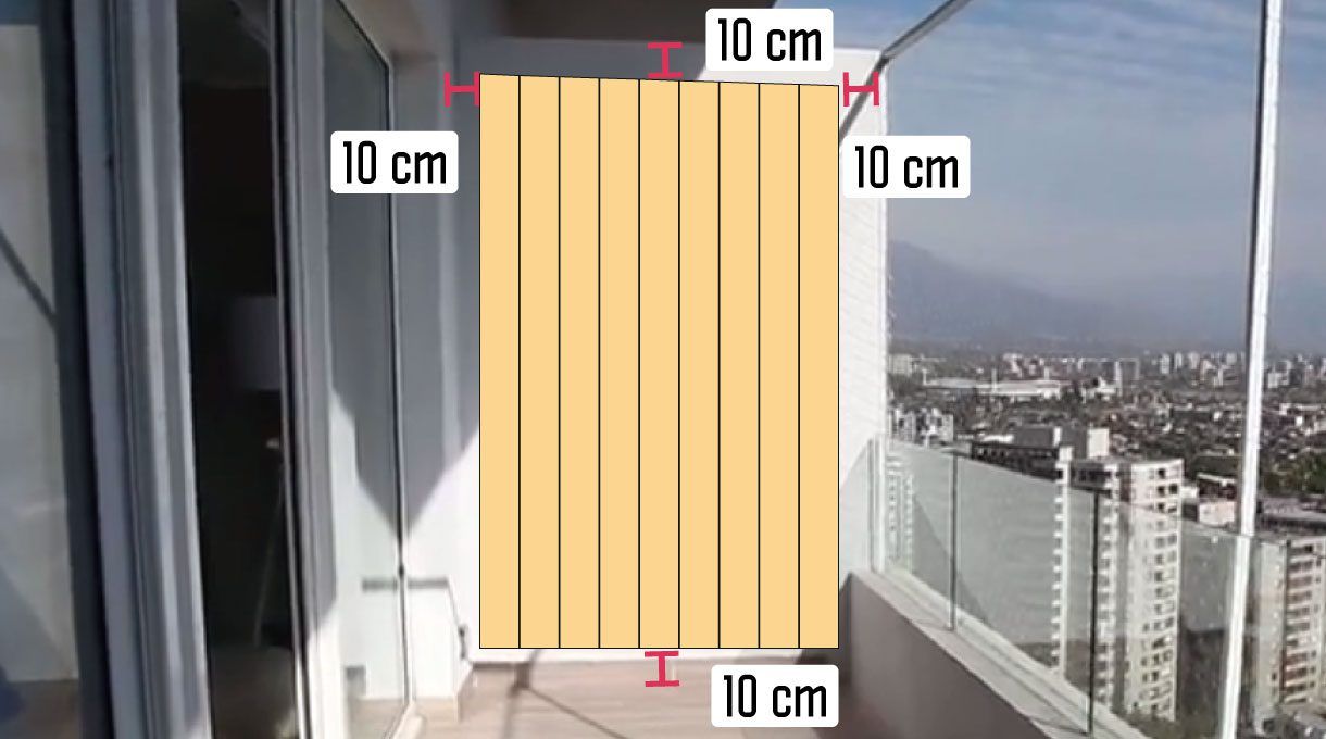 Deck gráfico que se instala por todos lados a 10 cm.