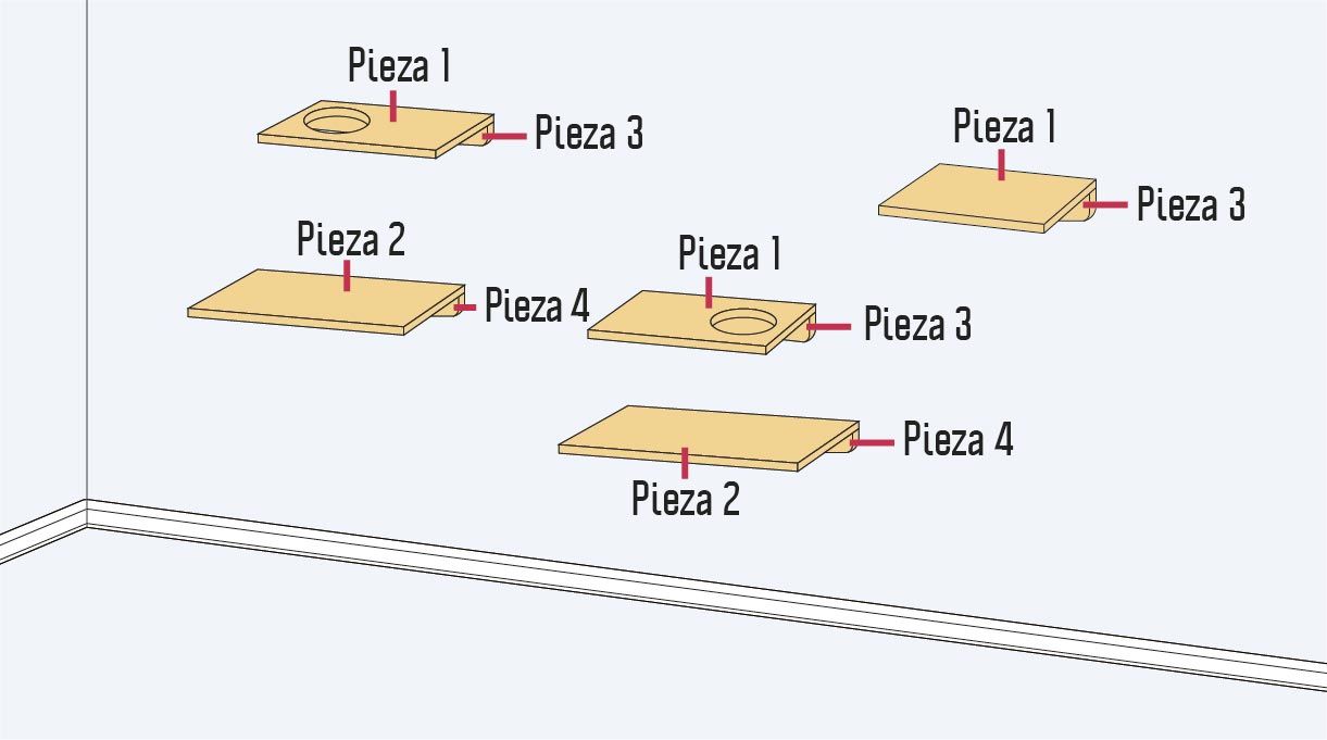 Enumeración de las piezas