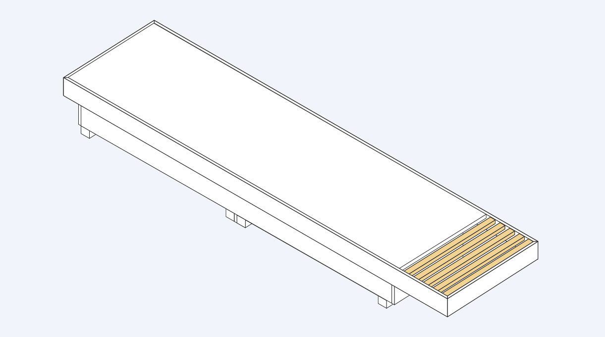Gráfica de sillón con una superficie de mesa.