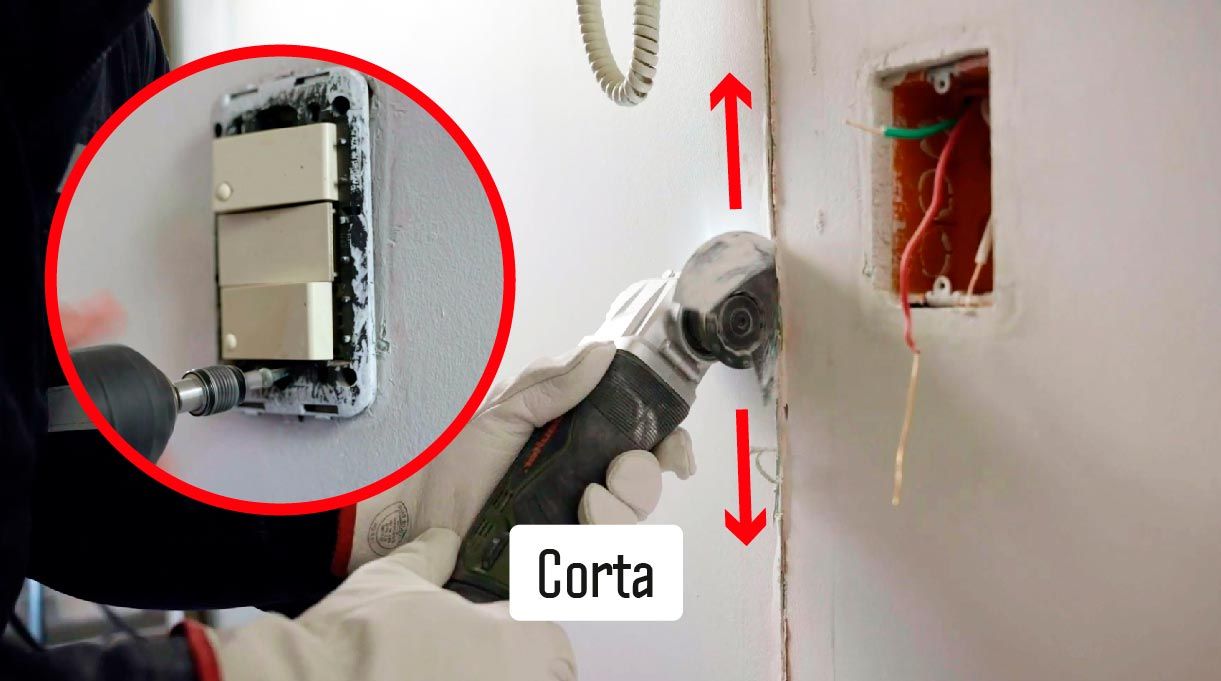 Desmontar la tapa del interruptor