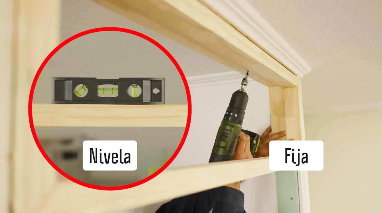 Nivela y fija la ventana