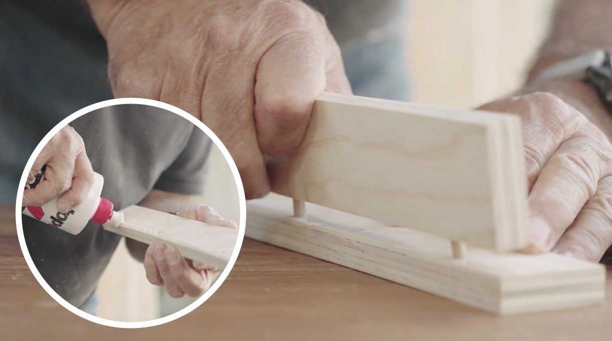 Encolar tablas con tarugos