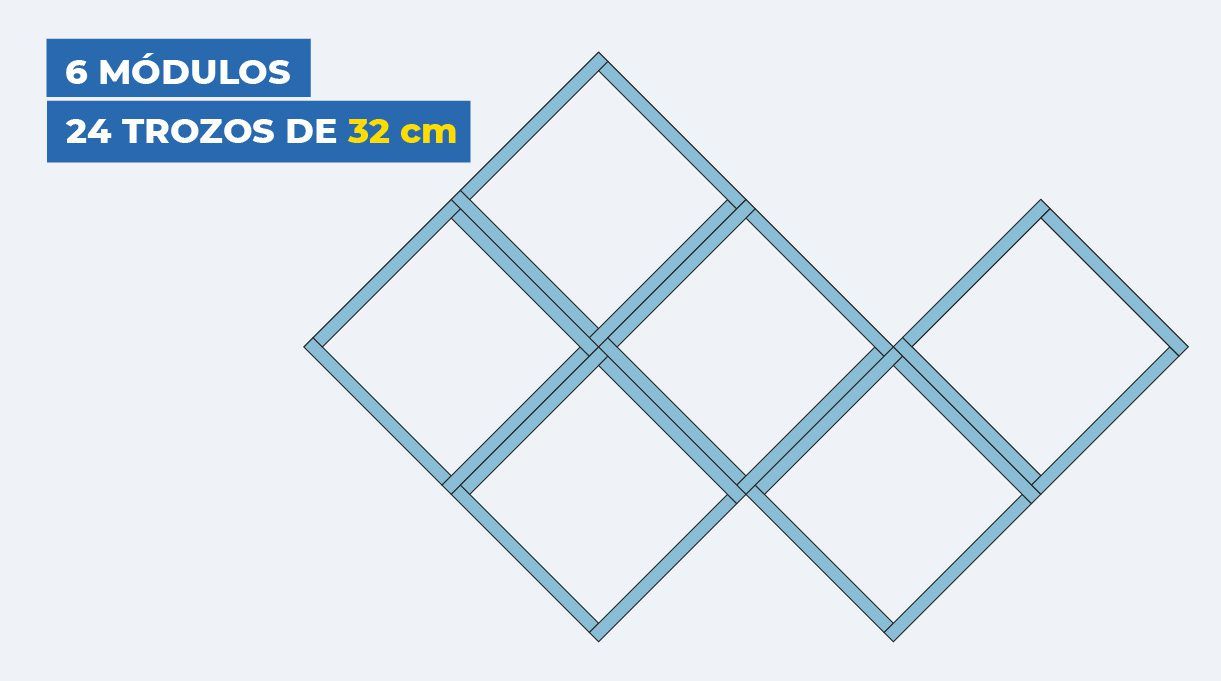 24 trozos de 32 cm