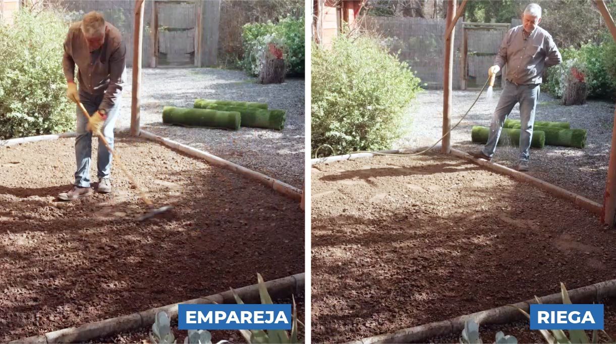 emparejar y regar