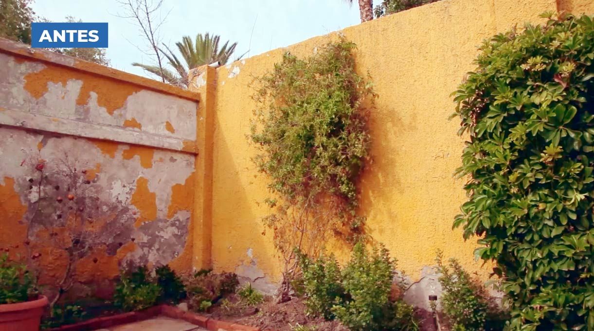 Muro exterior antes de cambiar