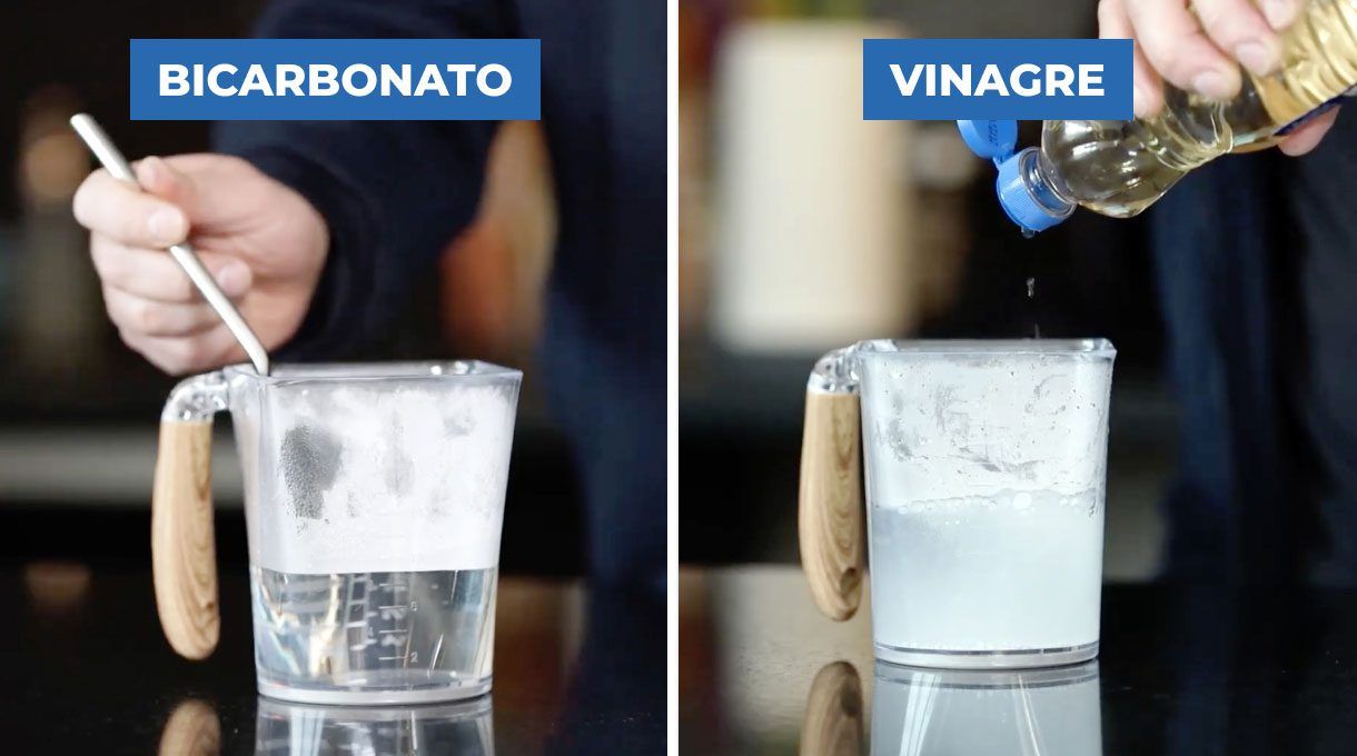 Bicarbonato y vinagre