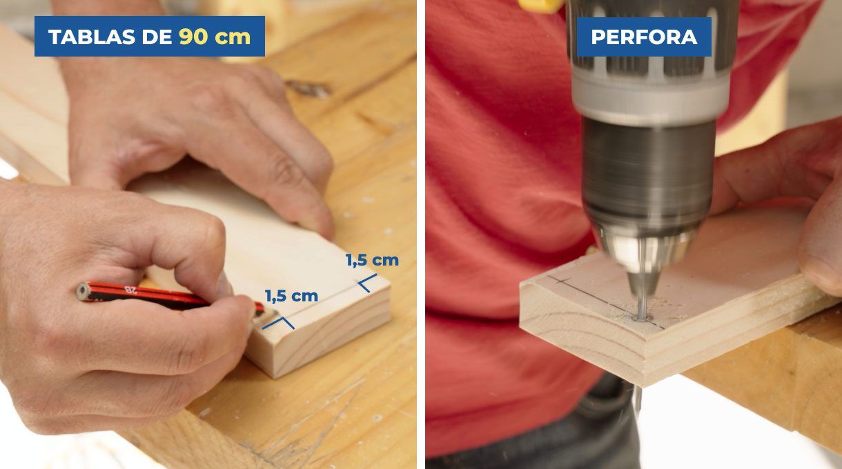 marca para los tornillos