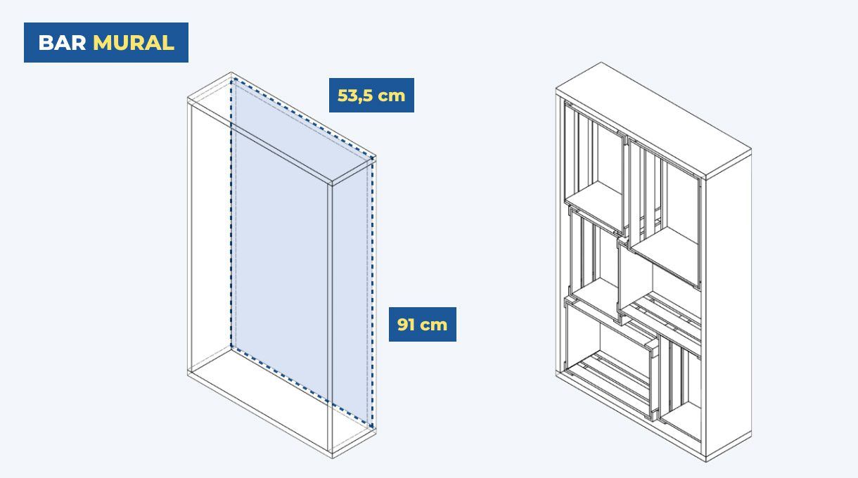 dibujo del mueble bar