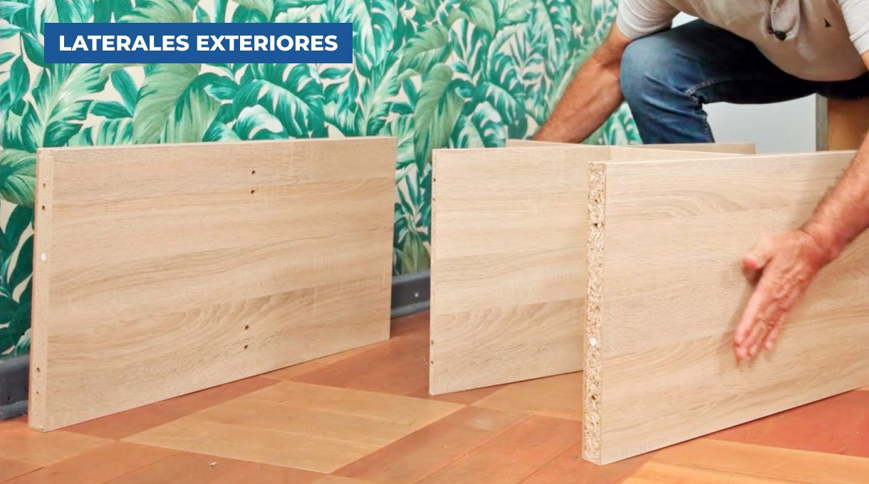 une las divisiones interiores con los dos laterales