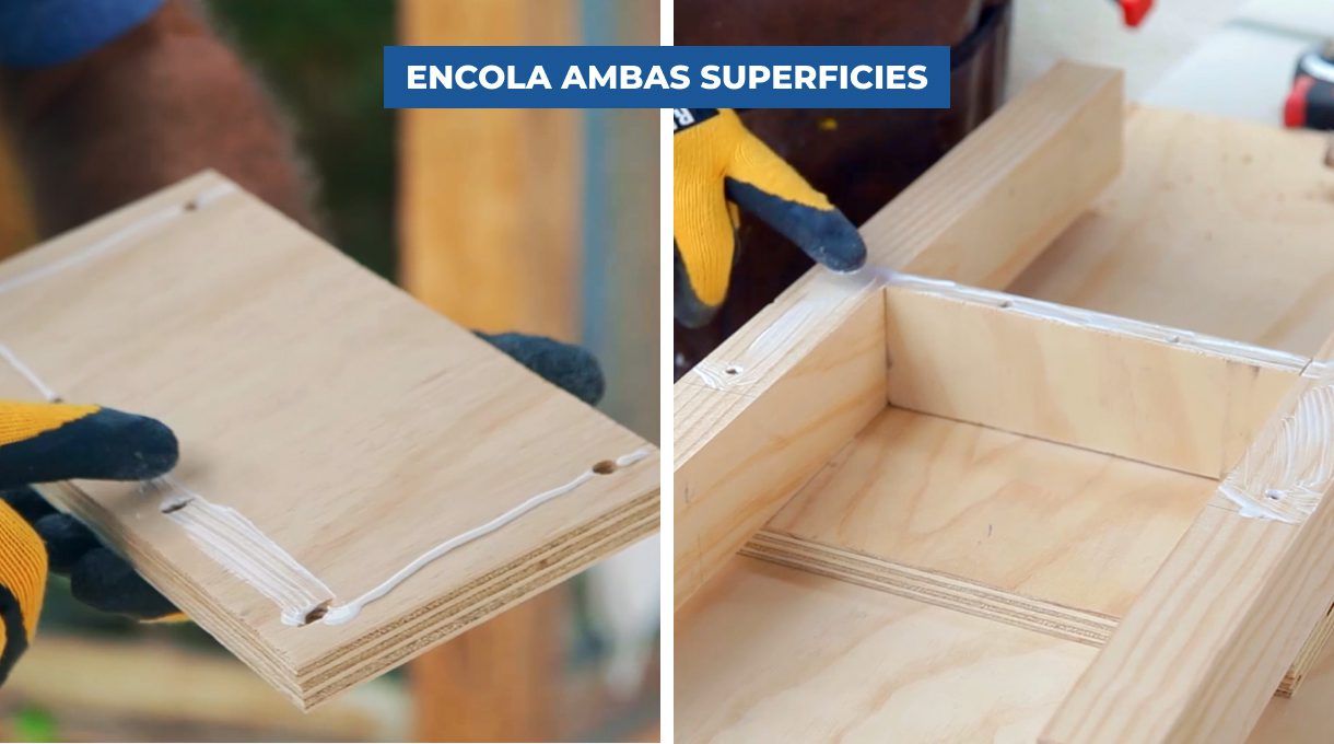 encola ambas superficies