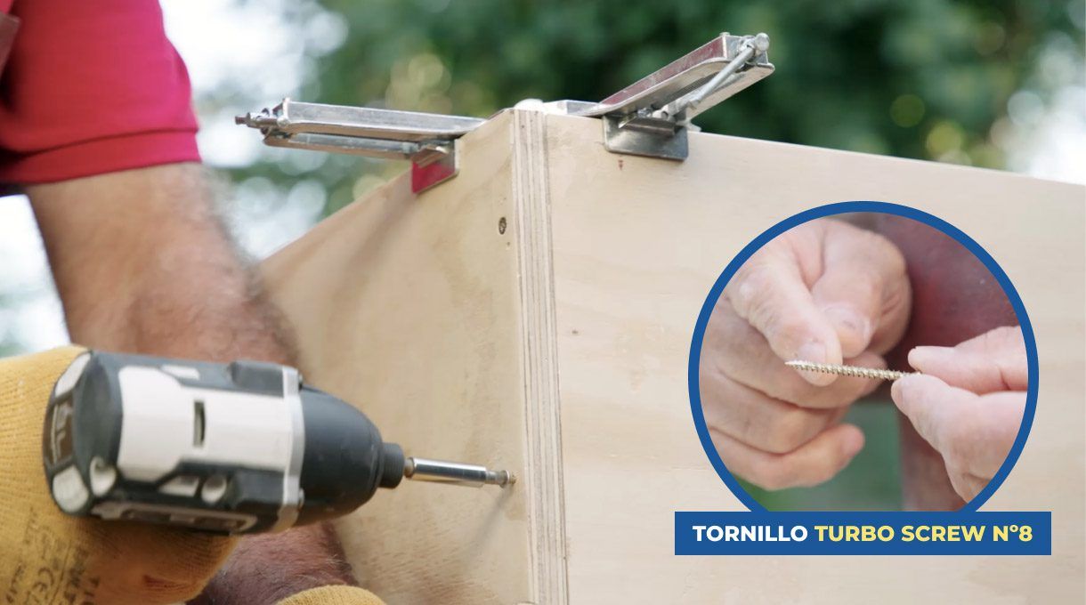usa tornillos turbo screw nº8